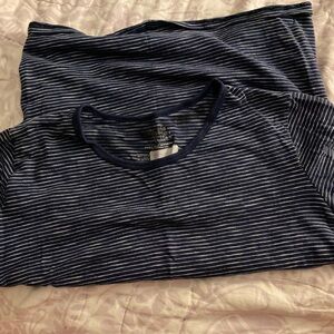 Dark blue striped shirt
